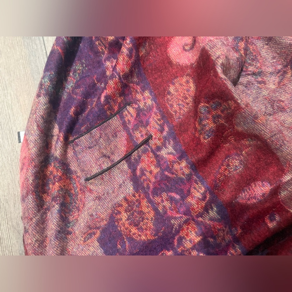Rapti 100% Cashmere Reversible Paisley Wrap Shawl Scarf Boho Multicolor - Picture 6 of 9